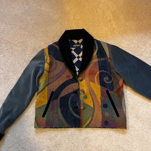 Handmade Vintage Velour Jacket,  M - Picture 2 of 5